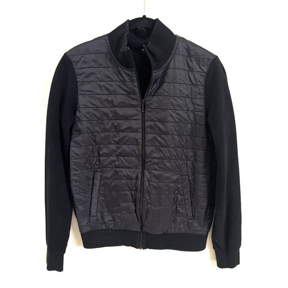 Women's Uniqlo Black Zip Front Quilted Fleece Jacket with Pockets - Picture 1 of 7